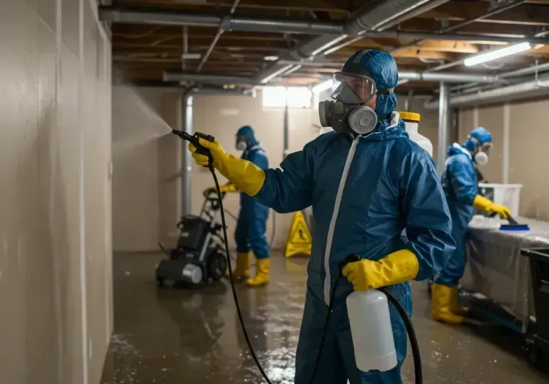 Basement Sanitization and Antimicrobial Treatment process in Webster County, IA