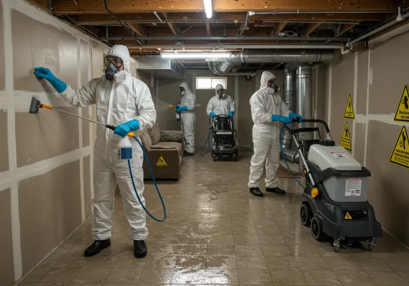 Basement Moisture Removal and Structural Drying process in Webster County, IA